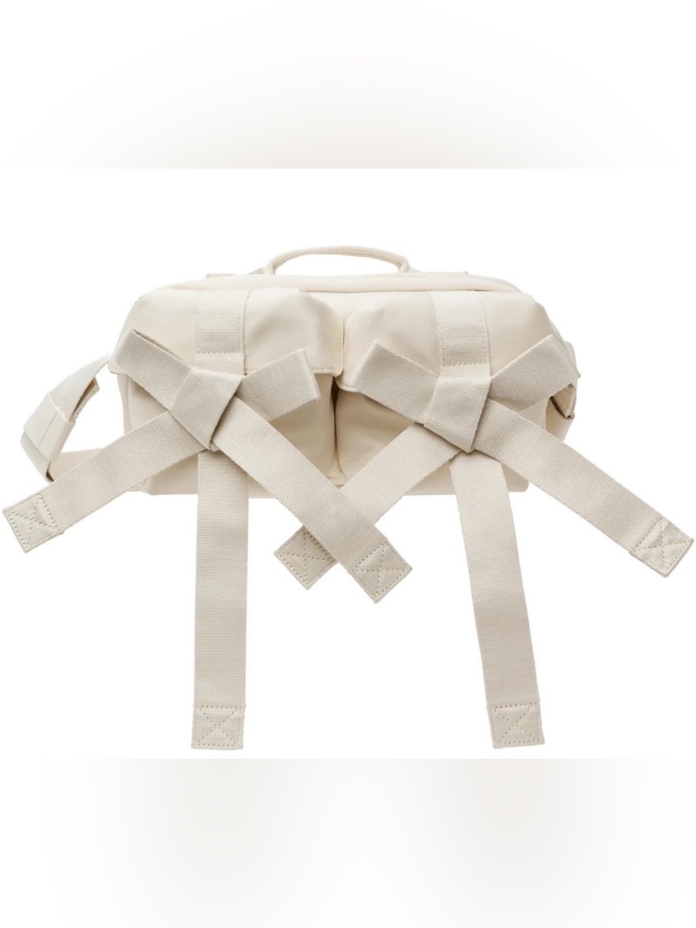 Simone Rocha bow crossbody bag purse off-white messenger ivory coquette